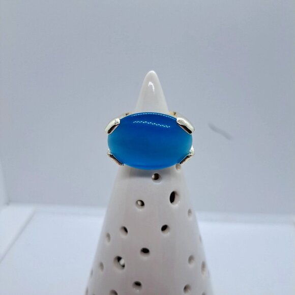Jewelry - Blue catseye statement ring size 5-1/2